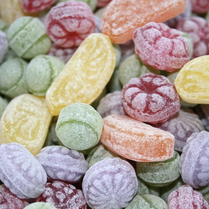 Mélange de bonbons fruités