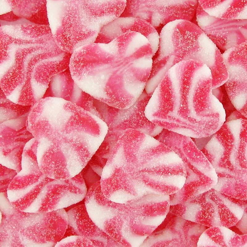 Coeurs crèmeux twist fraise sucré