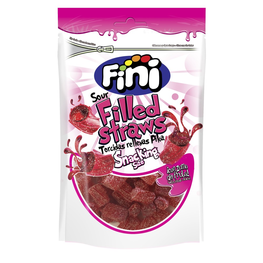 Pailles acidulées remplies